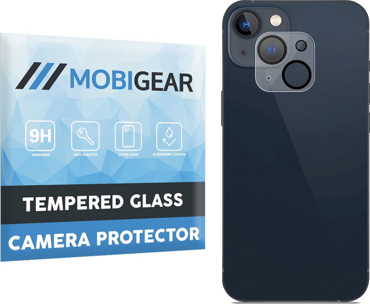 Mobigear Screenprotector geschikt voor Apple iPhone 13 Mini Glazen | Mobigear Camera Protector - Case Friendly