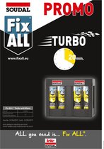 Soudal Fix All Turbo 290ml - 12 pièces + caisse offerte