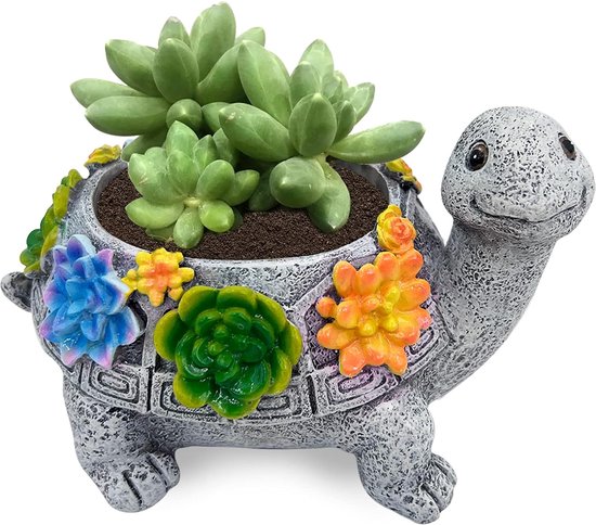 Décoration de jardin de tortue, pot de fleur pour plantes succulentes,  décoration de