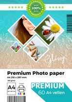 Maxenza Fotopapier - Glossy Glanzend - 60 Vellen op A4 Formaat - 210 x 297mm - 210 Gram per m²