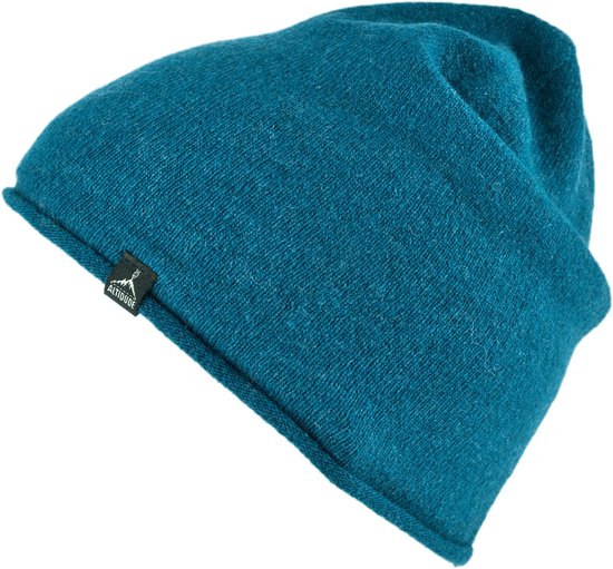 Altidude EDGE Petrol Unisex, opgerolde rand, normale pasvorm, dubbele laag, Buitenkant: 80% scheerwol (lamswol) / 20% polyamide // Voering: 100% scheerwol (merino)