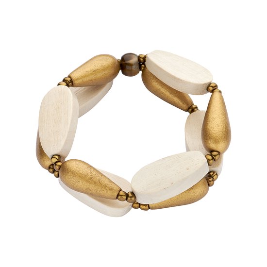 Les Cordes - ULTAN (AB) - Armband - Beige - Hout - Juwelen - Sieraden - Dames