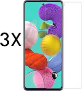 Screenz®- Screenprotector geschikt voor Samsung Galaxy A71 / A71 5G - Tempered glass Screen Protector - Screenprotector met opening voor camera - 3 stuks