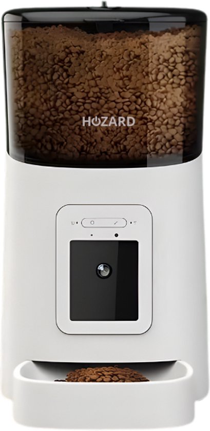 Hozard® Smart Pet Feeder - Voerautomaat - 1080P Camera - App - Voerbak Hond - Voerdispenser Kat - 6L - Wit - Hozard® - €69,00