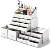 Make-up organizer/cosmetische opbergdoos/make-up opbergdoos met 12 laden in 4 lagen, geschikt voor slaapkamer en badkamer