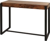 Table console MCW-L53, table de téléphone, table de travail, table d'appoint, table de rangement, métal 81x100x40cm ~ chêne sauvage foncé