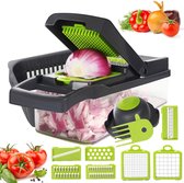 Vegetable Cutter - Groentesnijder met verschillende mesjes - met Schaal - Mandoline - Uiensnijder / Vegetable chopper