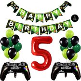 Snoes Mega Game Gamers Helium Verjaardags Ballonnen Feestdecoratie Red Cijfer Ballon nr 5