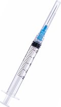 Romed - Injectiespuit - 2 ml - Spuit met Naald - 100 stuks - Doseerspuit - Polypropyleen en Latex-vrij Rubber - Tweedelige Wegwerpspuit met Canule - Steriel per Stuk Verpakt - Spuit