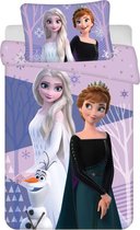 Housse de couette La Frozen Bébé Elsa & Anna & Olaf Taille 134 x 100 cm