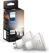 Philips Hue Slimme Lichtbron GU10 Duopack - White Ambiance - 5W - Bluetooth - 2 Stuks