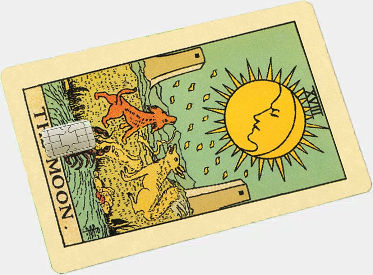 Pinpas Sticker Tarot Maan - Kleine Chip