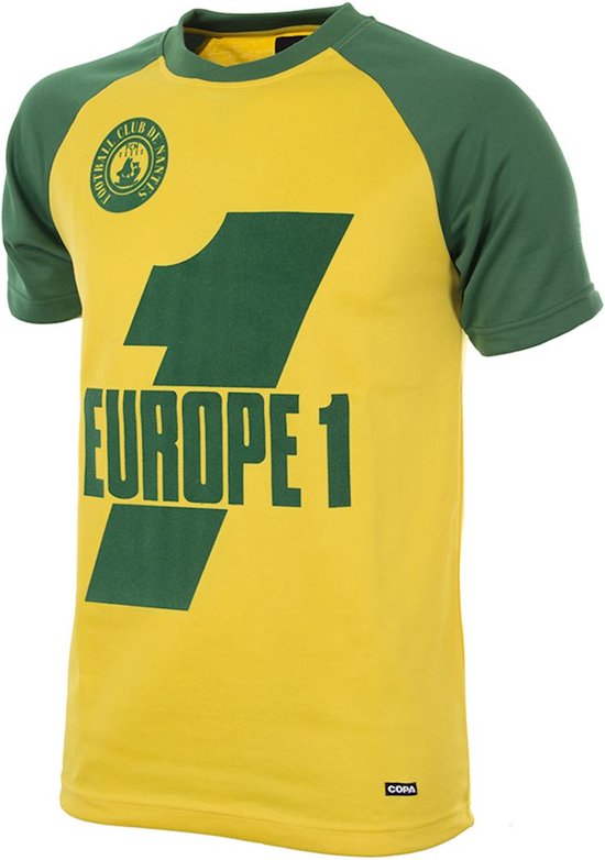COPA - FC Nantes 1978 - 79 Retro Voetbal Shirt - XL - Groen; Geel