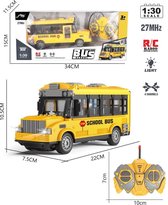 Radiografisch bestuurbare bus met licht RC Schoolbus geel op afstandsbediening