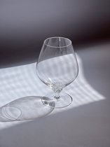 Handgemaakte kristallen cognac glazen Twist leg 2st