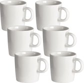 Mini-espressokopje, 120 ml, kleine keramische koffiekopjes, demitasse voor espressothee, 6 stuks, wit