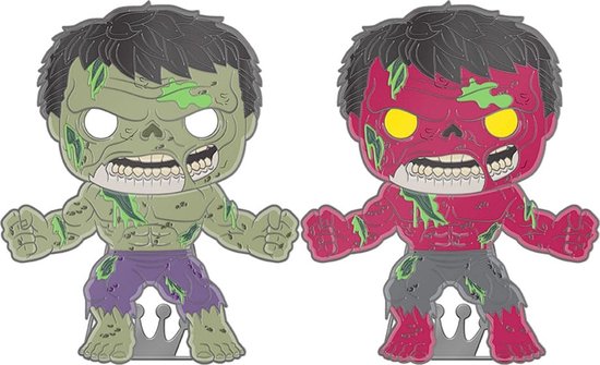 Funko The Hulk - Zombie Loungefly POP! Enamel Hulk (Glow In The Dark) 10 cm Pin - Multicolours