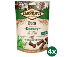 4x200 gr Carnilove soft snack eend / rozemarijn hondensnack