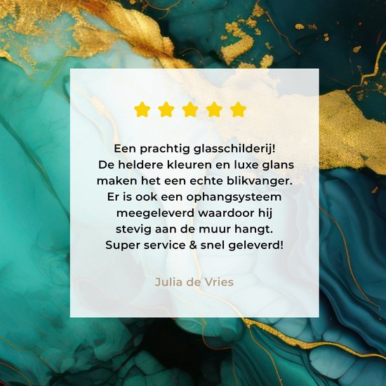 MuchoWow® Peinture sur verre 120x80 cm - Peinture sur verre - Marbre - Or - Blauw vert - Abstrait - Turquoise - Photo sur verre acrylique - Peintures