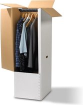 Garderobe box - DAC Verhuisdoos voor kleding - inclusief stang - Extra stevig 102x48x48cm