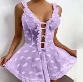 Doorschijnende Jurk Passione Viola - Lingerie - Paars