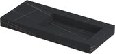 INK Pitch wastafel in keramische slab wasbak rechts met drain en front en side skirts zonder kraangat 100x45x9cm, lauren black mat
