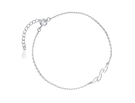 Armband Zilveren dames - Zilveren Schakel Bladeren Armband - Zilver 925 - Amona Jewelry