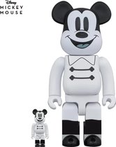 400% & 100% Bearbrick Set - Mickey Mouse (Nighttime)