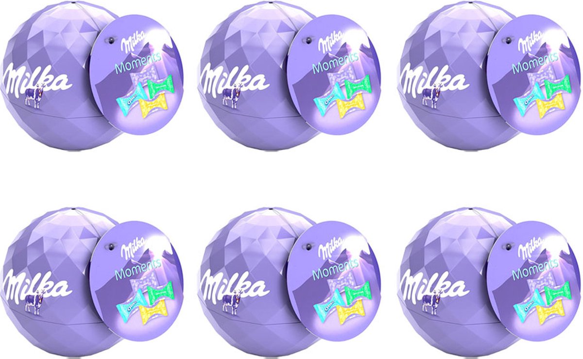 Milka Boules de Noël - Chocolats de Noël - 2 Goûts : Lait et Lait