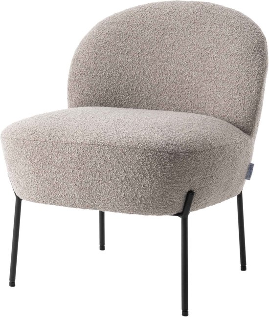 Fauteuil Jolien Beige - Teddy - Zithoogte 44 cm - Zitdiepte 48 cm