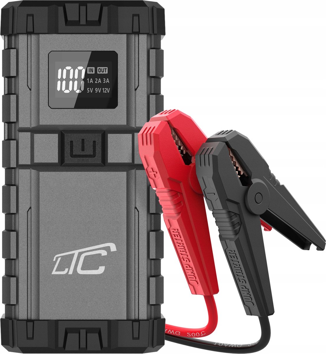 LTC - Jumpstarters - Acculader / Powerbank - 24000MAH/2500A - QC TYPE-C PD 65W/USB OUT 3A DC 12V
