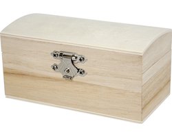 Creativ Company houten schatkist speelgoed kistje om te versieren.