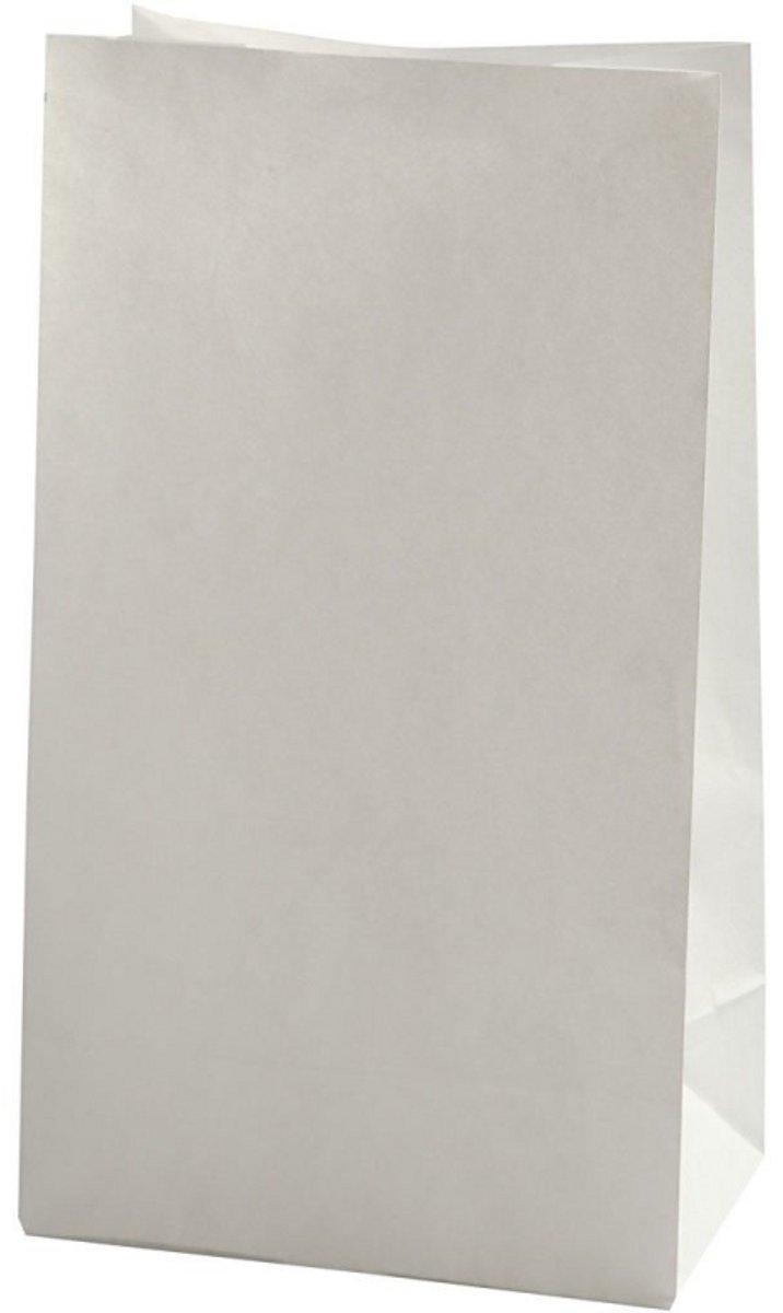 CC Papieren Zakken 15x9x27 cm Wit 100 stuks