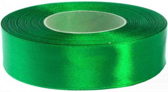 Satijnlint 3 mm 91 m Grasgroen