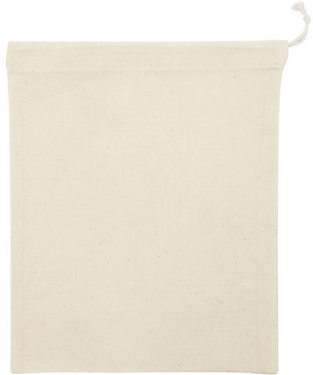 Cotton Fruit Bag, Size 21x25 cm, 110 g/m2, Light Natural, 5pcs