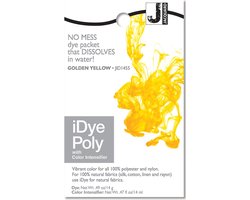 Jacquard textielverf iDye Poly 14 gr Goudgeel voor polyester.