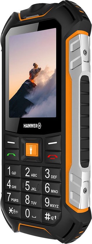 Hammer Sim Card HAMMER Boost 4G - Dual Sim - Oranje Zwart - Robuust en duurzaam | bol