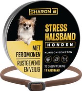 Feromonen halsband hond Bruin - Voor kleine hondjes - Nek omvang max 38 cm - met geruststellende feromonen - Kalmerend en ontspannend