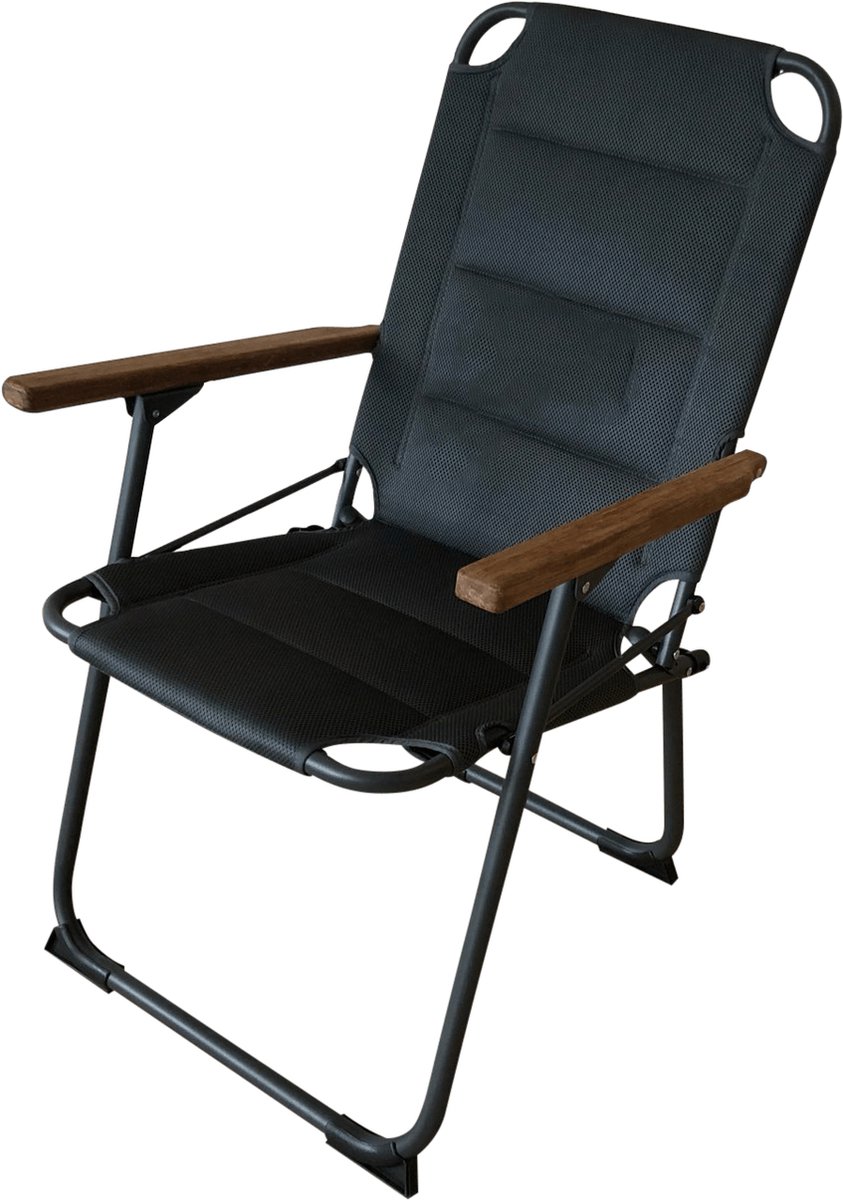 Human Comfort Ocana 3D Mesh Regular Klapstoel - Camping klapstoel opvouwbaar - Zwart