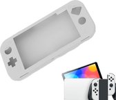 Gadgetpoint | Siliconen Game Console Beschermhoes | Performance Antislip Skin | Softcover Grip Case | Accessoires geschikt voor Nintendo Switch LITE | Wit