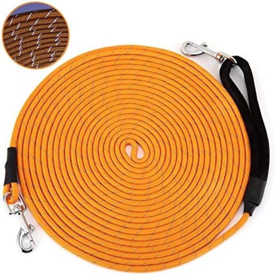Joytale Dubbelzijdig reflecterende hondenriem, 180 cm/150 cm/120 cm, gevoerd handvat, stevige nylon riemen voor wandelen met middelgrote en grote honden, hemelsblauw, 180 cm