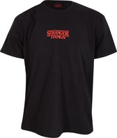 T-Shirt met Korte Mouwen Stranger Things Demogorgon Upside Down Zwart Uniseks - L