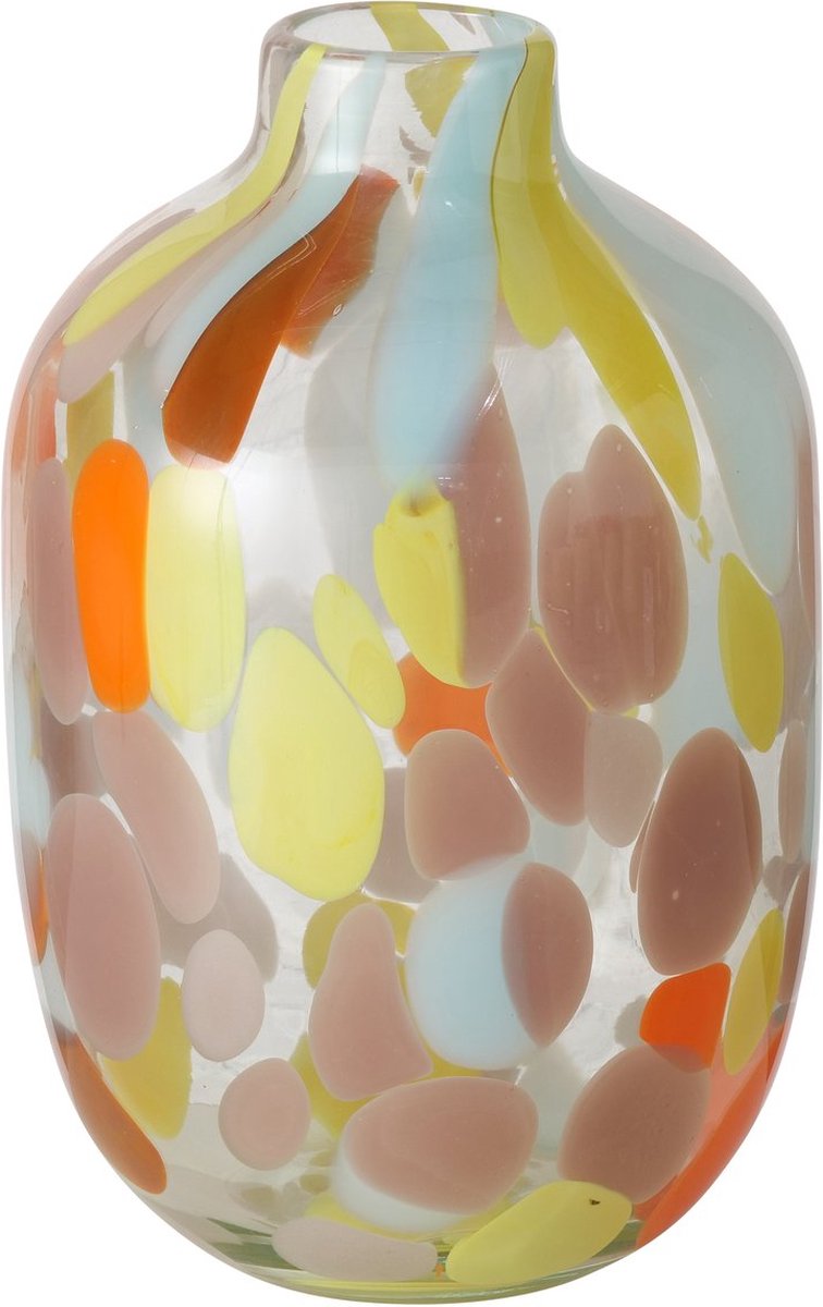 Boltze Home Vaas 'Glee' Glas gelakt 17x17x26cm multi