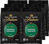 Gran Maestro Italiano - Espresso Elegante - Grains de café - Grains pour expresso - 6 x 250 g