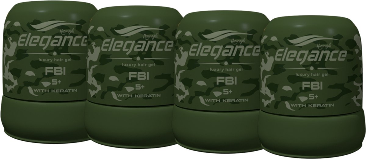 Haargel Elegance F.B.I. met keratine - 4 stuks - 4 x 150 ml - Voordeelverpakking
