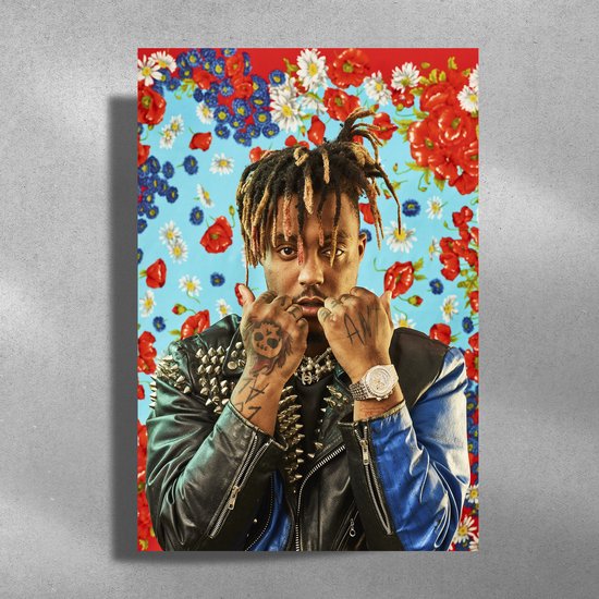 Juice Wrld - Poster métal 40x60cm - Fleur de couleur