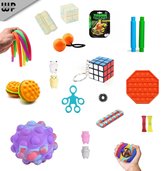 Wonderprice - Fidget Toys Pakket - 25 Stuks - Super Mystery Pakket Fidgets - Toppers - Cadeau - Gift - Jong en Oud - Nieuw Pakket 25-Delig