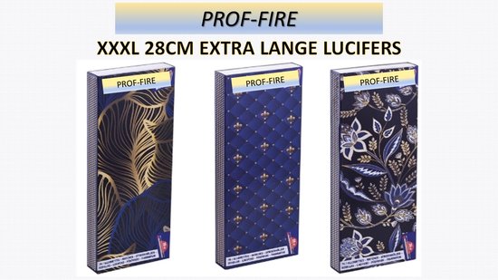 Prof-Fire - 3 Grote Dozen Extra Lange Lucifers 28 cm - XXXL - 3 X 70 stuks (210 stuks) - Topper!! - Fire-Up Kwaliteit - Ideaal voor BBQ