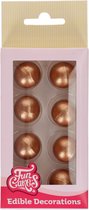 FunCakes Choco Balls - Bronze - Set/8 - Chocolade Decoratie Taart Eetbaar