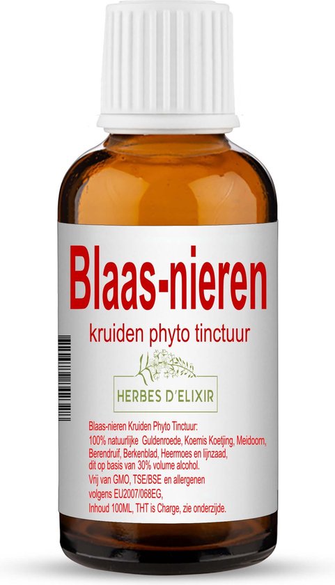 Foto: Herbes d elixir blaas nieren tinctuur 100 ml 1 stuk natuurlijke kruidenextract voor ondersteuning